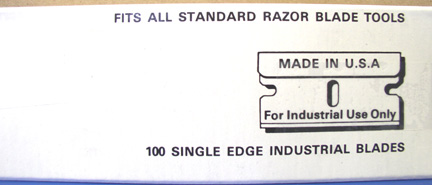 (image for) Razor Blades Single Edge #9 100/box